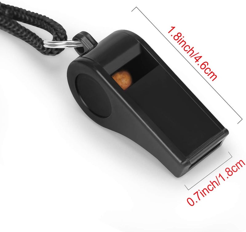 FYA Plastic Whistle with Lanyard, Loud Clear Black Whistles Bulk Great for Coaches, Referees, and Officials - Image 4