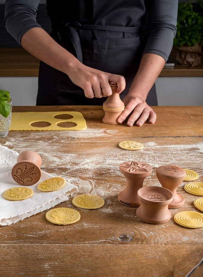 Marcato Corzetti Cutter Base and Stamp Set, Made in Italy, 2.25-Inches, Wood - Image 4