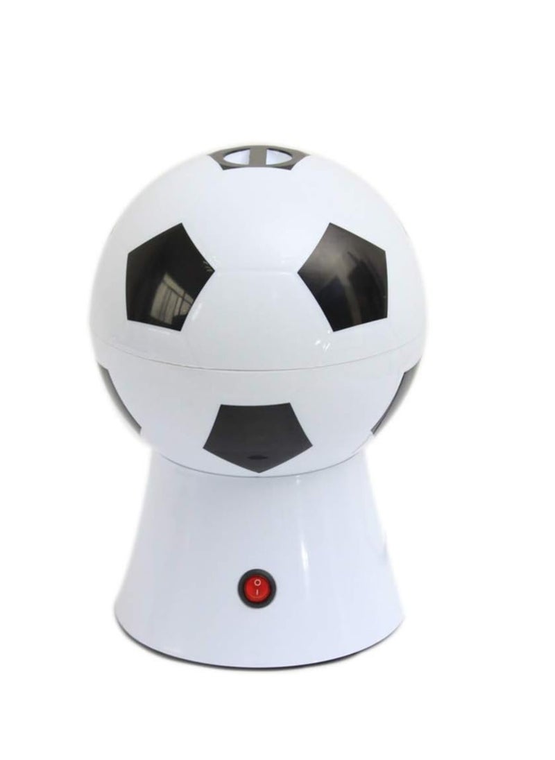 JAJEEK Popcorn Poppers Air Popcorn Maker for Healthy, Fat-Free Retro Hot Air Popcorn – Football Style Design, Perfect for Family Movie Nights, Parties, and Snacks (White and Black)  - Image 2