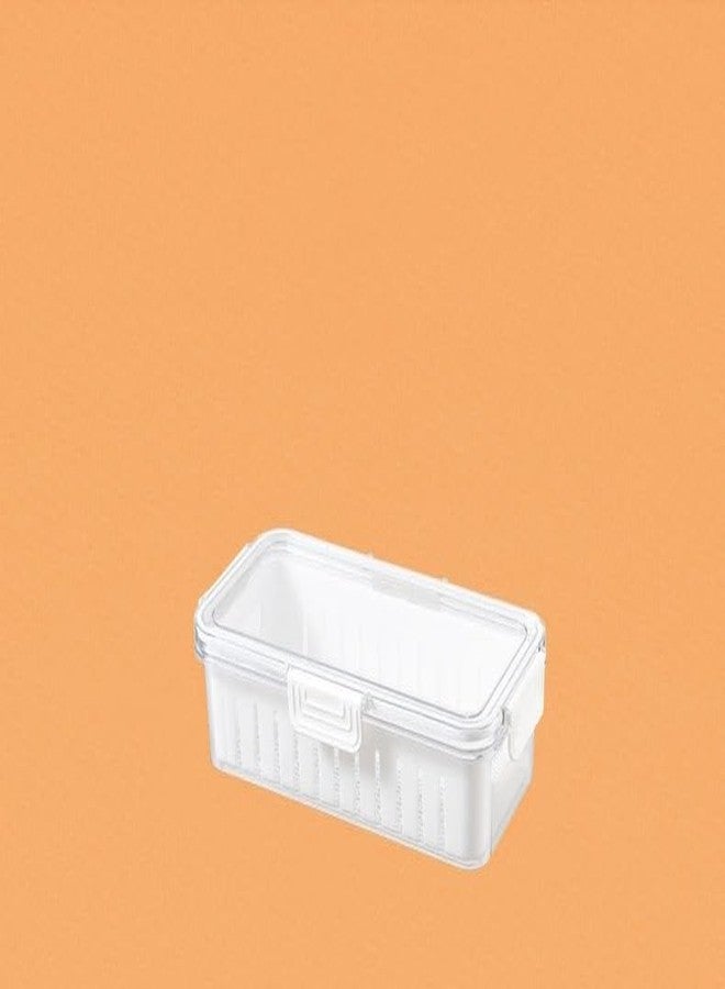 Frianchlly 1PCS Produce Saver Rectangular Food Storage Container, White, 11.5 x 3 x 3 Inches, Airtight, Leak Proof, Reusable, Durable, Dishwasher Safe - Image 2