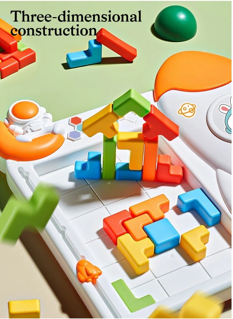 CALL PLAY - 3D Tetris Puzzle Blocks - Random Entry Stacking Game, Creative Building Toys for Kids & Adults with Foldable Stand, Multi-Shape Design for Endless Fun - Ideal Family Board Game Gift - Image 1