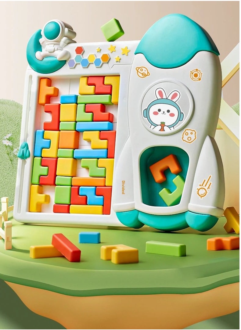 CALL PLAY - 3D Tetris Puzzle Blocks - Random Entry Stacking Game, Creative Building Toys for Kids & Adults with Foldable Stand, Multi-Shape Design for Endless Fun - Ideal Family Board Game Gift - Image 1