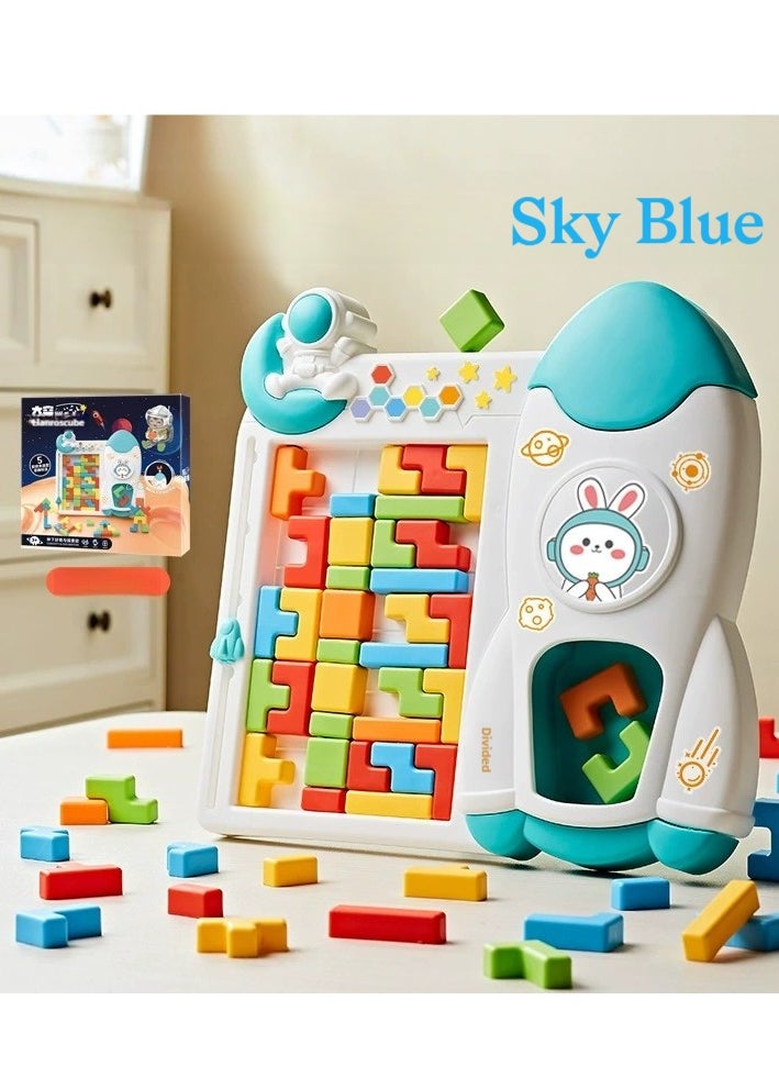 CALL PLAY - 3D Tetris Puzzle Blocks - Random Entry Stacking Game, Creative Building Toys for Kids & Adults with Foldable Stand, Multi-Shape Design for Endless Fun - Ideal Family Board Game Gift - Image 1
