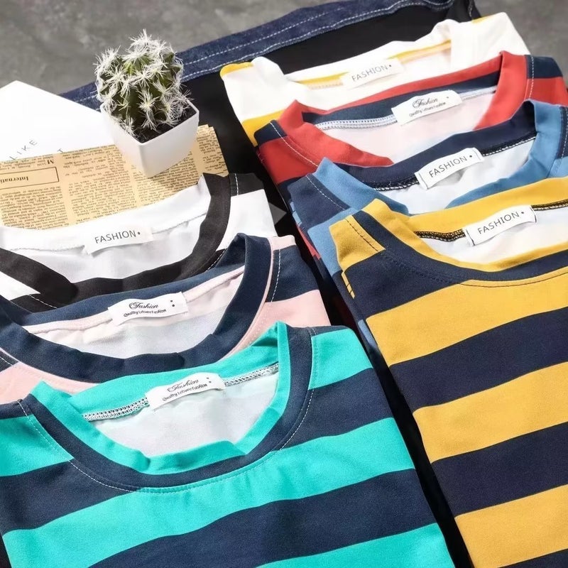 Hong Kong Style Round Neck T-shirt Men's Top T-shirt Spring and Autumn Korean Style Loose Casual Students Couple Long Sleeve Base Shirt Trendy - Image 5