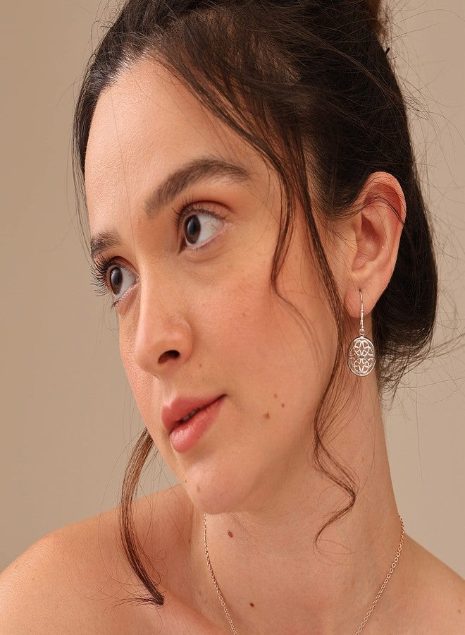 LeCalla Women's Drop & Dangle Earrings | 925 Sterling Silver Leverback Earrings | Lightweight Teardrop Lever Back Drop Dangle Earring for Women, 34.55 millimeters, Sterling Silver, No Gemstone - Image 2