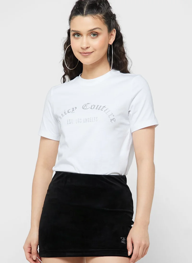 Juicy Couture Crew Neck Logo T-Shirt