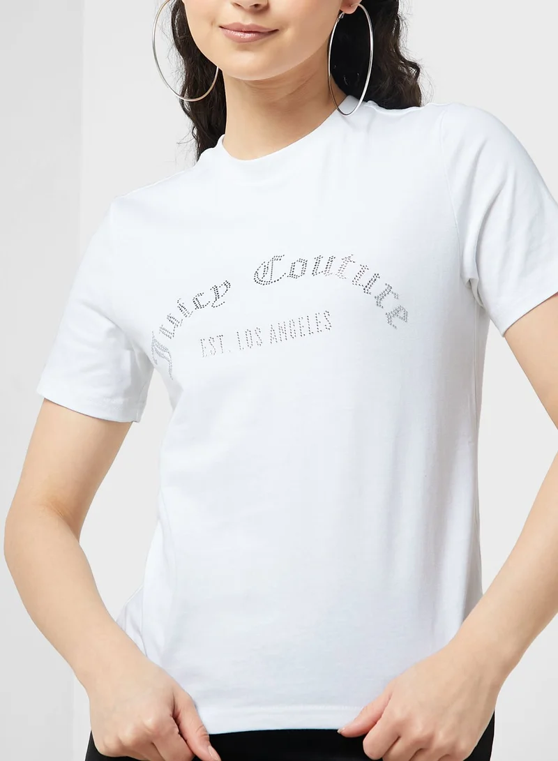 Juicy Couture Crew Neck Logo T-Shirt