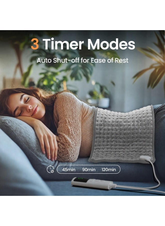 Celeritek Heating Pad, Electric Heating Pad for Back Pain and Cramps Relief, Moist Heat Pad for Shoulder, Knee, Neck, 10 Heat Settings& 3 Timers Auto-off, Machine Washable, Gifts for Women Men 76x40 CM - Image 4