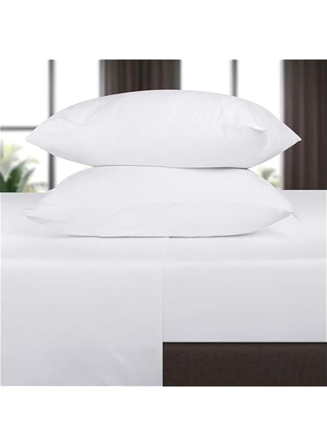 Bedding Sheet Set - Jersey Knit Sheets 4 Piece King Jersey Sheet Set – Cotton Jersey Sheets – Soft T-Shirt Stretchy Sheets (King, White) - Image 4