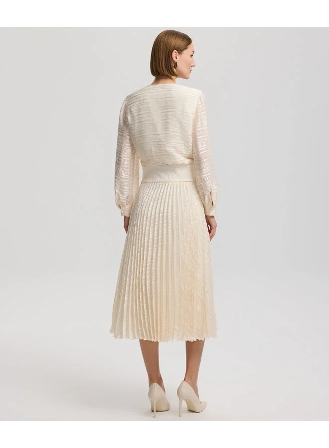 Ipekyol  Regular Fit Pleated Blouse for Women | Best Price UAE