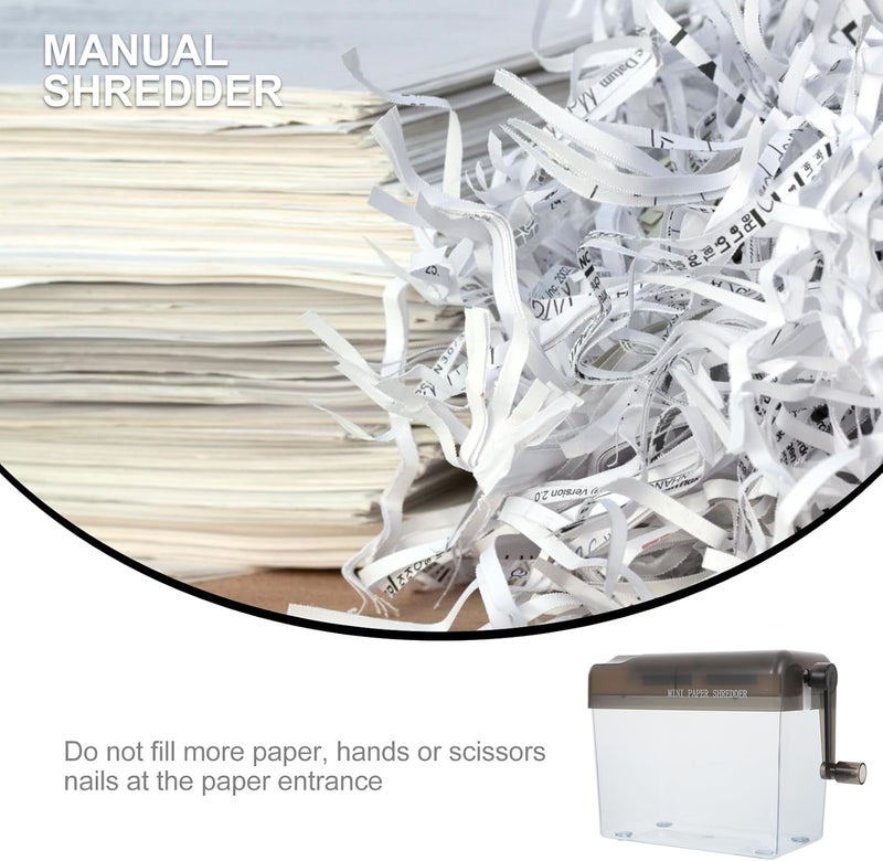 KICHOUSE A6 Mini Manual Paper Shredder Portable Hand Operated Office Paper Cutting Machine for Home and Desktop Use - Image 5