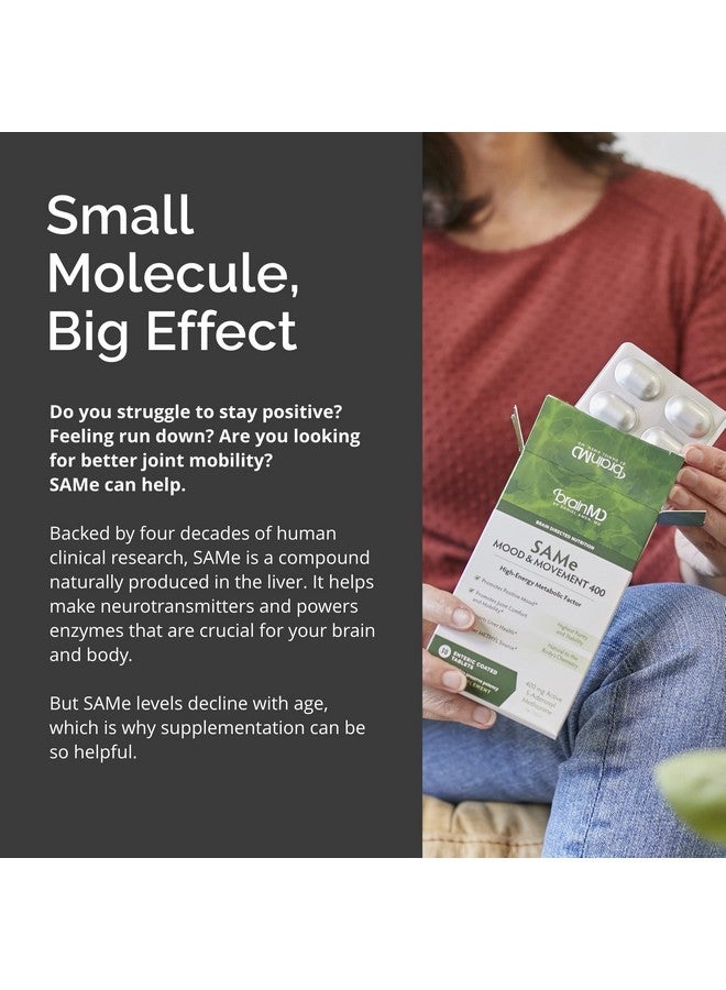 BRAINMD Dr Amen Same Mood & Movement 400-30 Tablets - Promotes Emotional Balance, Liver Health, Joint Comfort & Mobility - Gluten Free - 30 Servings - Image 5