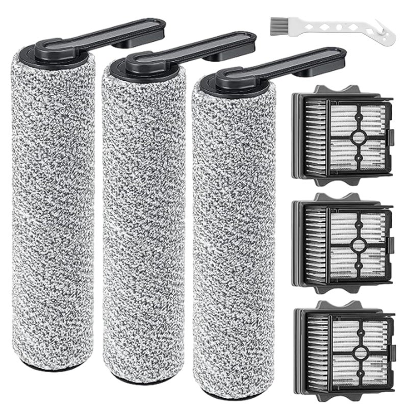 BYOFI ã€For One S5 Blueã€‘ã€One S5 Proã€‘ Replacement Parts for Tineco Floor ONE S5/Floor One S5 Pro Smart Cordless Wet Dry Vacuum Cleaner,Tineco Accessories inclue 3 HEPA Filters & 3 Brush Rollers - Image 1