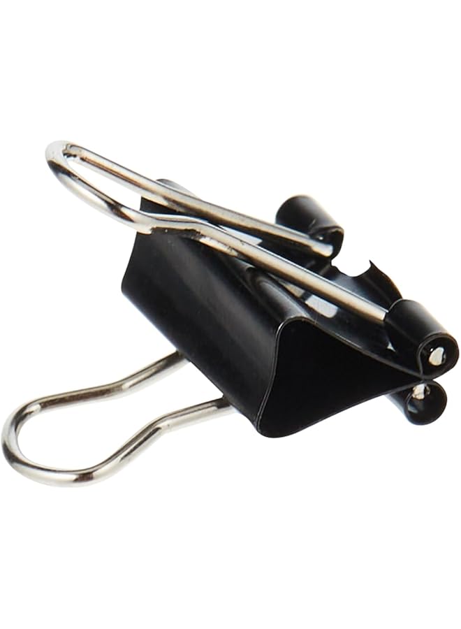 ماكسي مشبك ورق مقاس 15 مم، علبة تحتوي على 12 قطعة باللون الأسود - Image 3