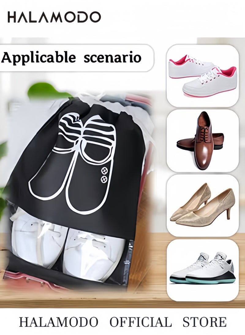 Halamodo Portable Travel Shoe Bags Shoe Organizer Space Saving Storage Bags Dustproof Drawstring Shoes Pouch Packing Organizers for All Shoes - Image 3