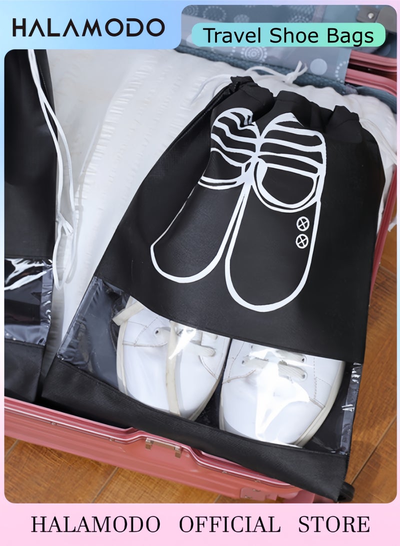 Halamodo Portable Travel Shoe Bags Shoe Organizer Space Saving Storage Bags Dustproof Drawstring Shoes Pouch Packing Organizers for All Shoes - Image 1