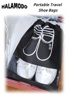 HALAMODO Portable Travel Shoe Bags Shoe Organizer Space Saving Storage Bags Dustproof Drawstring Shoes Pouch Packing Organizers for All Shoes  - Image 1