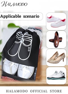 HALAMODO Portable Travel Shoe Bags Shoe Organizer Space Saving Storage Bags Dustproof Drawstring Shoes Pouch Packing Organizers for All Shoes  - Image 3
