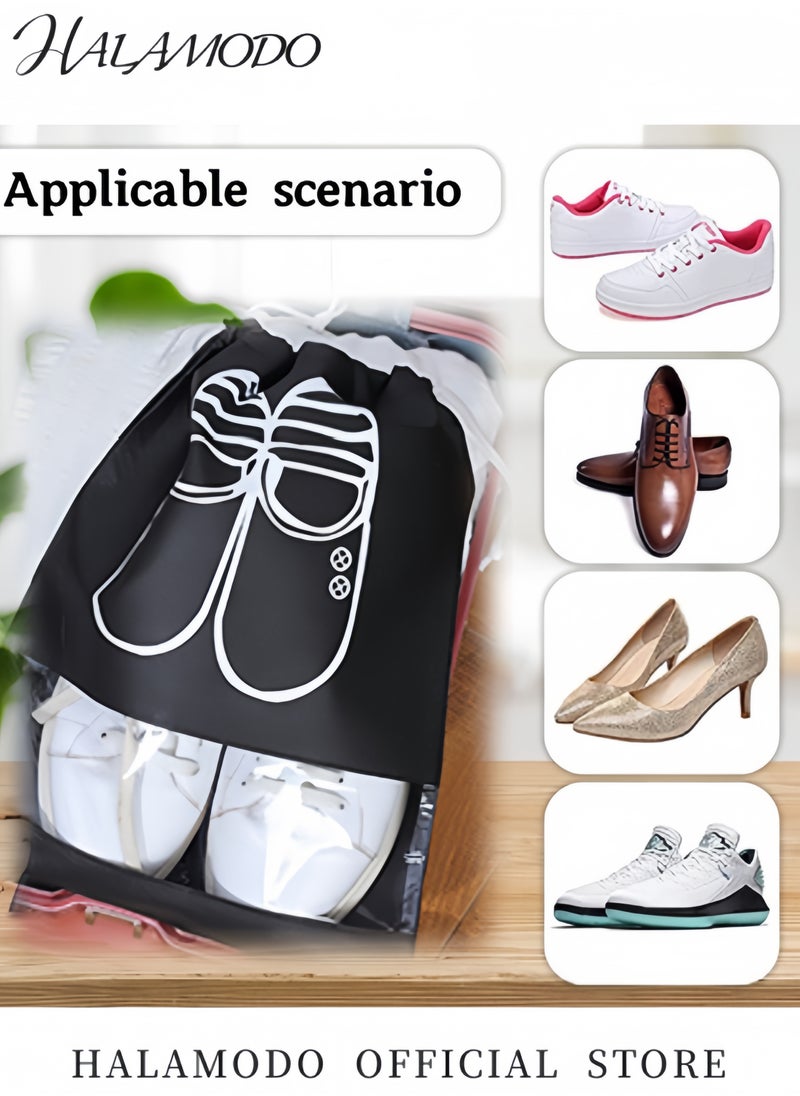 HALAMODO Portable Travel Shoe Bags Shoe Organizer Space Saving Storage Bags Dustproof Drawstring Shoes Pouch Packing Organizers for All Shoes  - Image 3