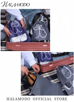 HALAMODO Portable Travel Shoe Bags Shoe Organizer Space Saving Storage Bags Dustproof Drawstring Shoes Pouch Packing Organizers for All Shoes  - Image 4