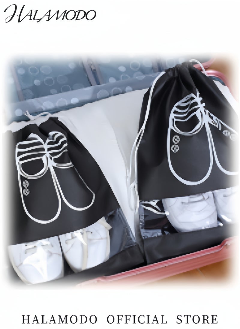 HALAMODO Portable Travel Shoe Bags Shoe Organizer Space Saving Storage Bags Dustproof Drawstring Shoes Pouch Packing Organizers for All Shoes  - Image 5