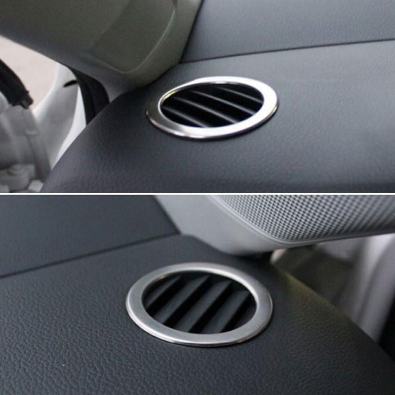 QASULER Chrome Air Vent Outlet Cover Trim Rings - Image 5