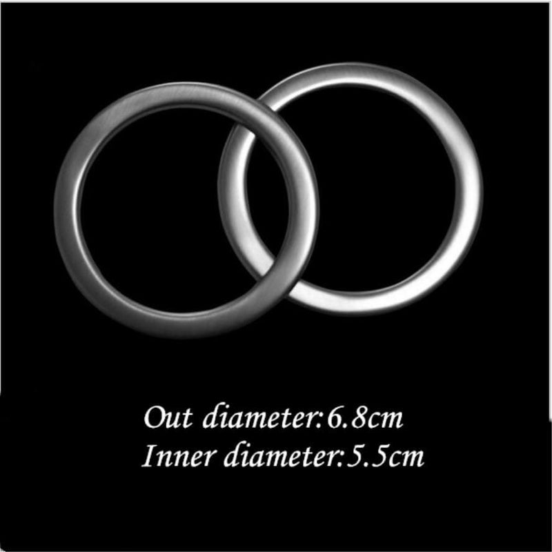 QASULER Chrome Air Vent Outlet Cover Trim Rings - Image 2