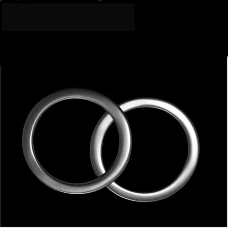 QASULER Chrome Air Vent Outlet Cover Trim Rings - Image 4