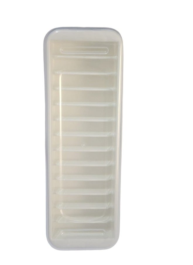 Happy Home - Plastic Ice Cube Tray for Quick Freezing Water Bottle with 13 Ice Cube Slots - Silicone Ice Cube Tray Set Makes 13 Ice Cubes, with Lid - Image 1