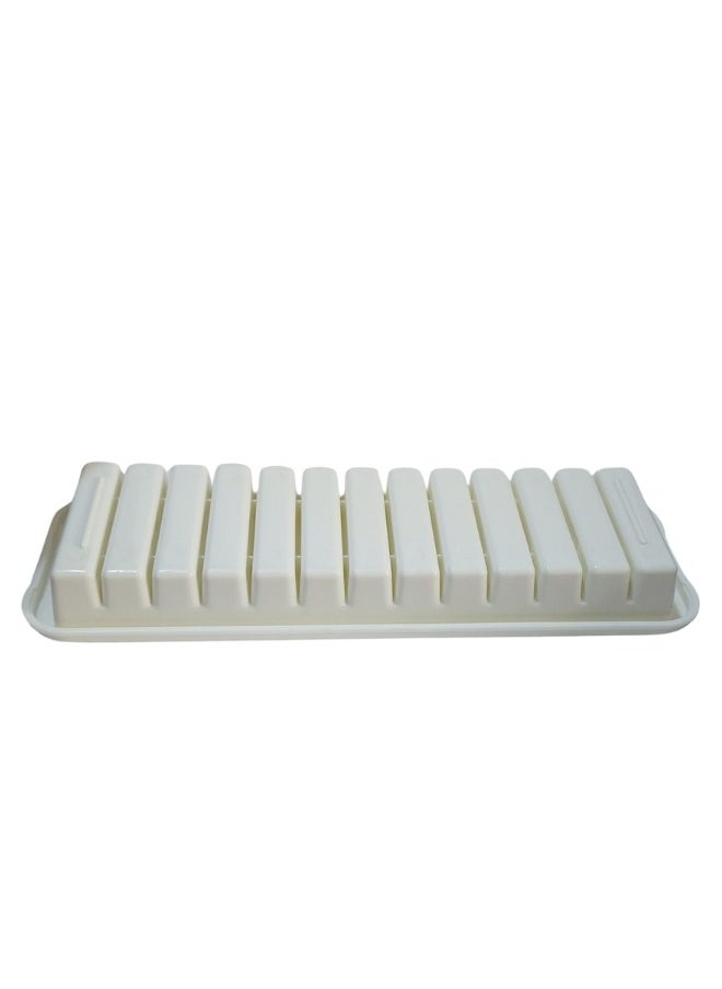 Happy Home - Plastic Ice Cube Tray for Quick Freezing Water Bottle with 13 Ice Cube Slots - Silicone Ice Cube Tray Set Makes 13 Ice Cubes, with Lid - Image 1