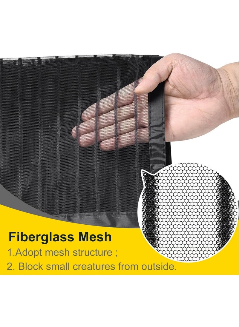 AWALOR Magnetic Fly Screen Door Heavy Duty Bug mesh Curtain with Powerful Magnets and Full Frame Magic Tape Insect Protection Door no Gap Keep Bugs Out 110 x 220 cm Black  - Image 4