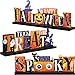 Marsui 3 Pieces Halloween Table Decorations Pumpkin Centerpiece Boo Spooky Wood Sign Trick or Treat Witch Hat Decor for Party Living Room Kitchen Office Bar - Image 3