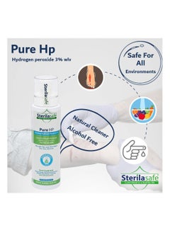 Sterilasafe Sterilasafe Pure HP Food Grade, Hydrogen Peroxide 3%, H2O2, First Aid Antiseptic Spray, 250 ml  - Image 3