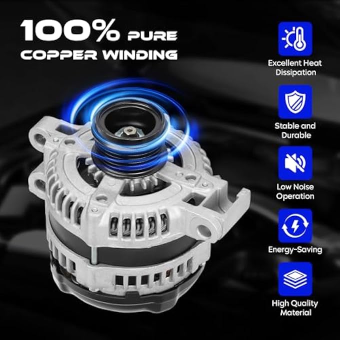 SEHNSUCHT New Alternator for Chevrolet Camaro 3.6 3.6L 2012-2015, Replaces 104211-8130, 104211-8131, 210-0303, 22859538, 22888109, 400-52448, 400-52448R 140A Alternator - Image 5