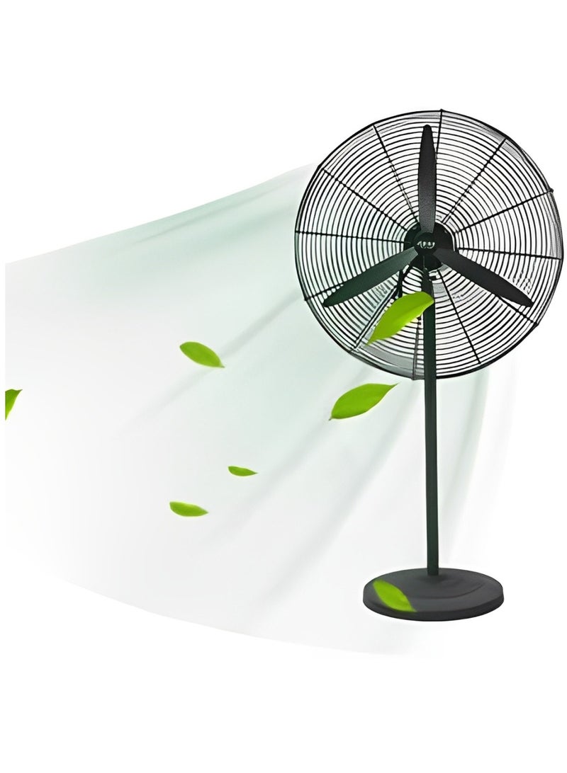 شارد مروحة قاعدة، مروحة صناعية، مروحة حاملة، مروحة حاملة معدنية عالية السرعة، للاستخدام الصناعي المتين، 3 سرعات مع شفرات عالية السرعة من الألومنيوم، للمستودعات والمطاعم والمصانع (20 بوصة) - Image 1