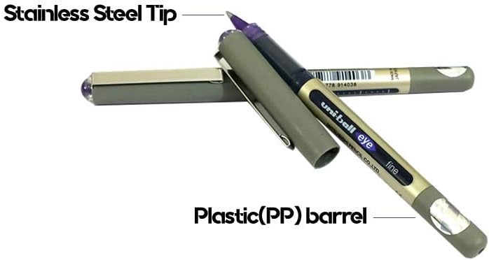 Uniball Uni-Ball EYE UB-157 Rollerball Pen - Violet (Pack of 3) - Image 2