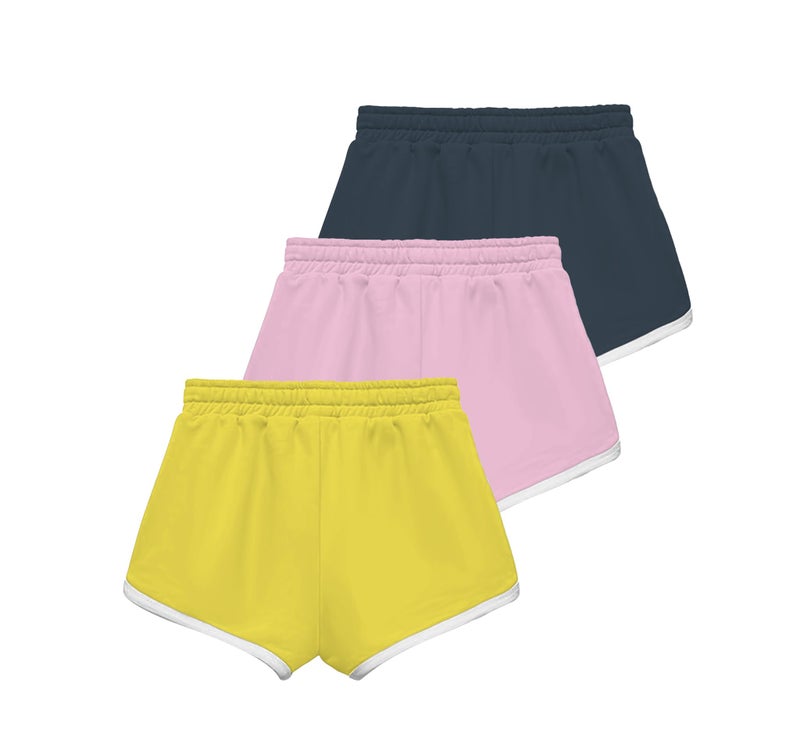 KYDA KIDS® Girls Cotton Printed Regular Fit Shorts - Multicolor (Pack of 3) - Image 2