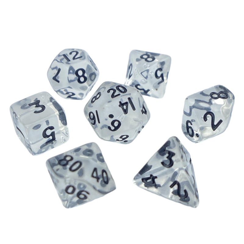 Polyhedral Acrylic Dice Set Portable Vintage Tabletop Game Decoration Color E - Image 2