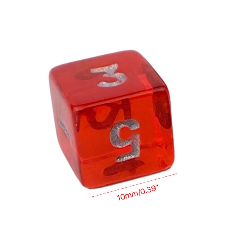 Polyhedral Acrylic Dice Set Portable Vintage Tabletop Game Decoration Color E - Image 4
