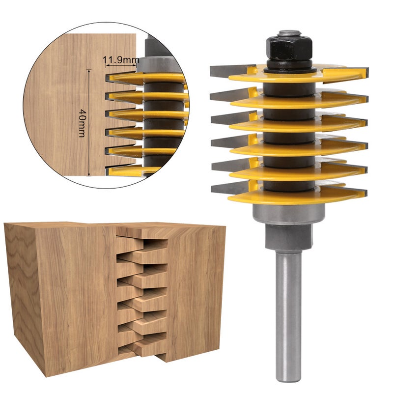 Finger Joint Router Bit Tenon Cutter Industrial Grade for Wood Tool 8mm and 1/2'' Shank Optional - Image 5