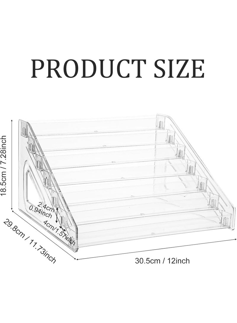 سبيس شوب منظم أكريليك بسبع طبقات، منظم زجاجات طلاء، حامل طلاء أظافر، حامل أعمال يدوية، حامل أحبار وألوان طعام. - Image 3