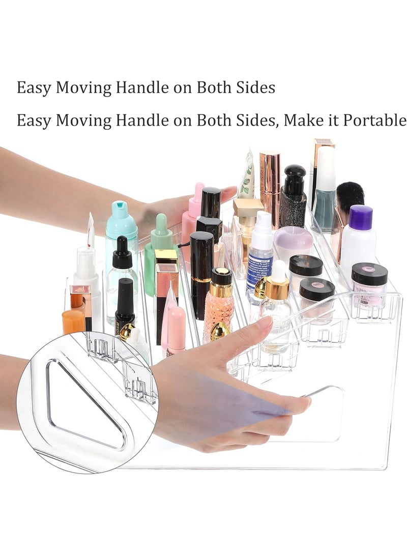 سبيس شوب منظم أكريليك بسبع طبقات، منظم زجاجات طلاء، حامل طلاء أظافر، حامل أعمال يدوية، حامل أحبار وألوان طعام. - Image 2