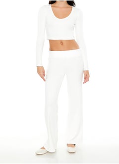 FOREVER 21 V-Neck Long-Sleeve Crop Top  - Image 4