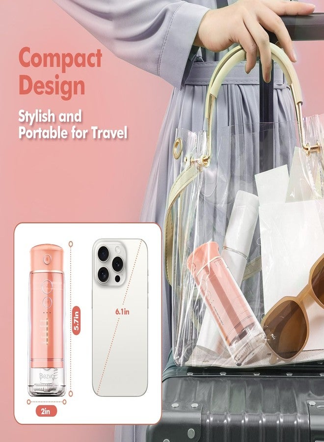 Bezvoi Water Flosser Mini Cordless Portable: 5 Modes Travel Water Dental Floss with Telescopic Water Tank, IPX7 Waterproof Oral Irrigator for Teeth Cleaning Gums,Orthodontic,Braces Dental Care (Peach Fuzz) - Image 4