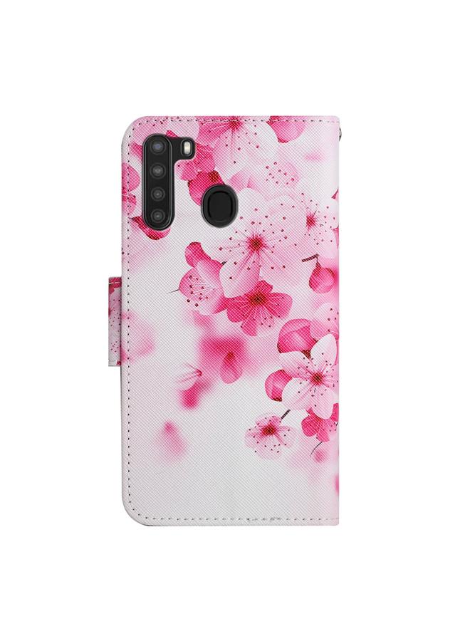 اس-توب جراب لهاتف Samsung Galaxy A21، جراب جلدي أفقي قابل للطي بنمط مرسوم مع حامل وفتحة بطاقة ومحفظة - Image 3