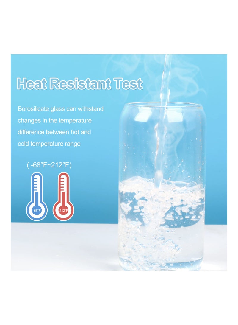 KASTWAVE مجموعة 3 قطع من أكواب الشرب بأغطية من الخيزران وقشة زجاجية - Image 2
