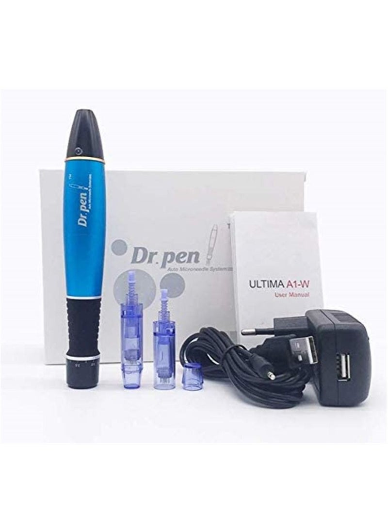 Dr pen Electric Auto Ultima A1 Face Massage Derma Pen Blue/Black  - Image 1