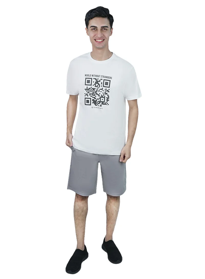 Giordano Men's Slim Fit Cotton Jersey Crew Neck Print Tee | WWS Graphic
