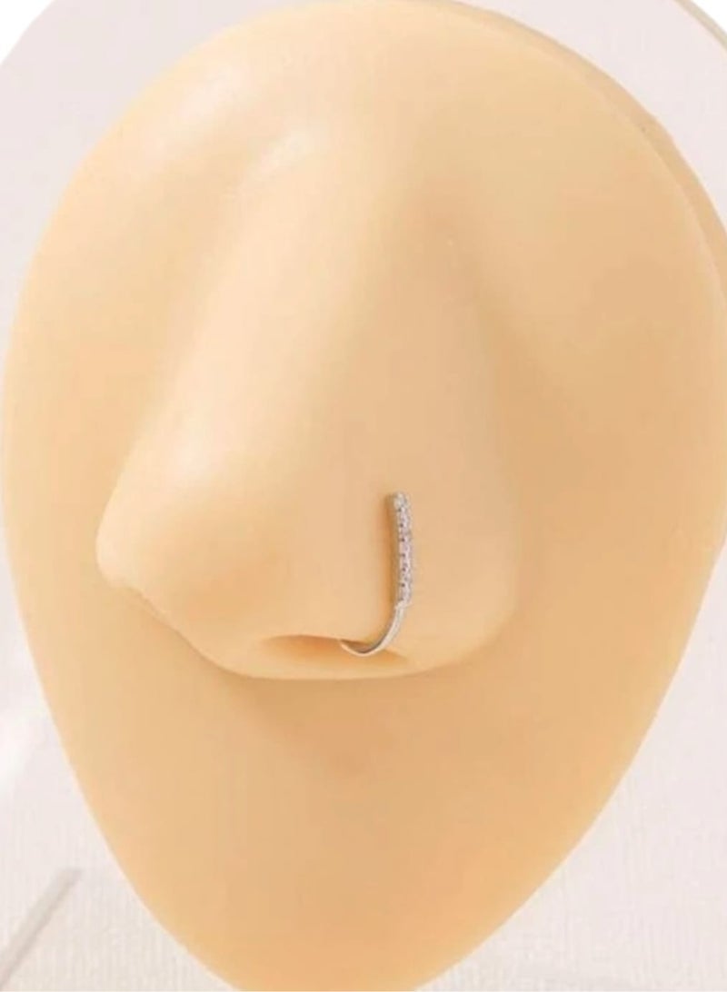 YUCCA Rhinestone Decor Nose Ring for Women, Non Pierced Punk, New Fashion Body Jewelry Suitable for All Parties and Occasions - Image 3