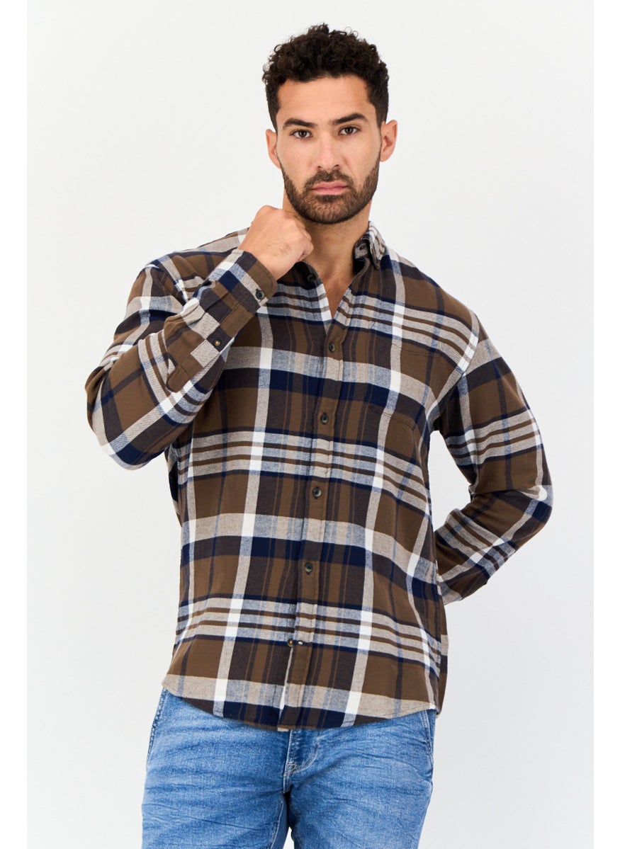 Jack Jones Men Regular Fit Long Sleeve Plaid Casual Shirt, Multicolor  - Image 1
